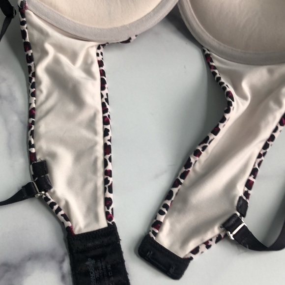 LILY OF FRANCE Animal Print Push-Up Underwire Bra Size 36C - Picture 7 of 11